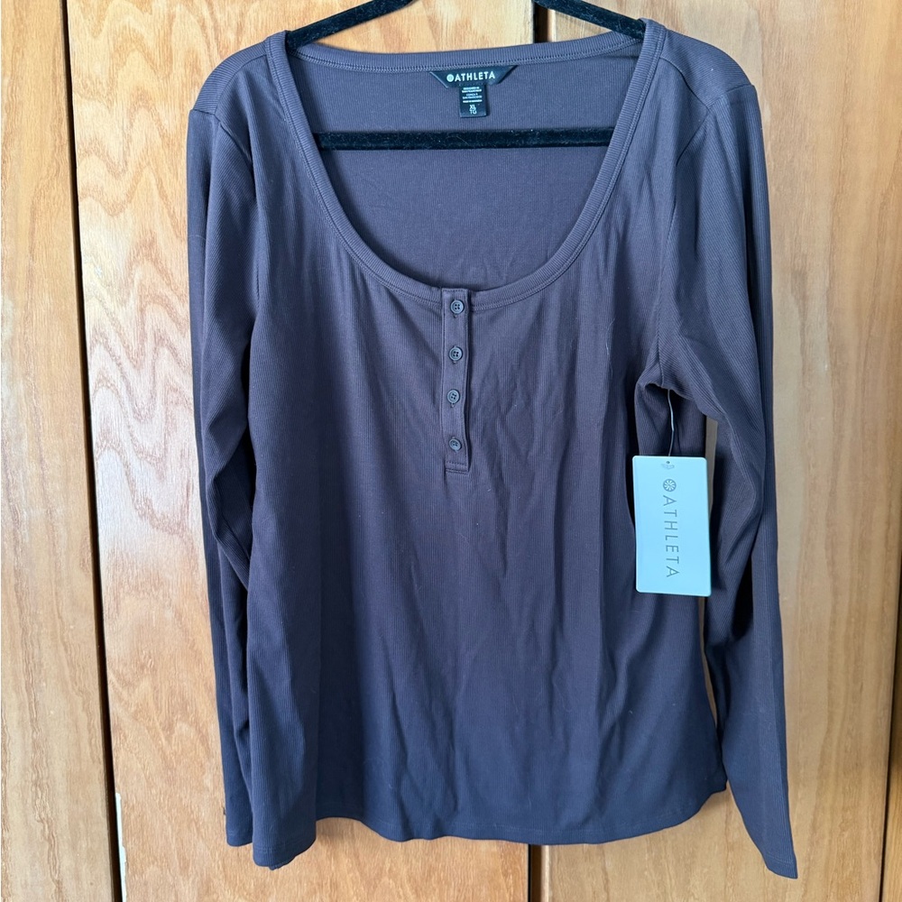Athleta Long Sleeve Top - Rich Brown